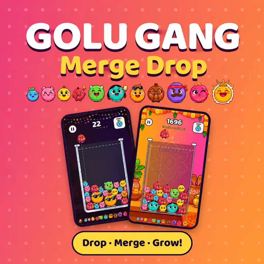 Golu Gang: Merge Drop square poster