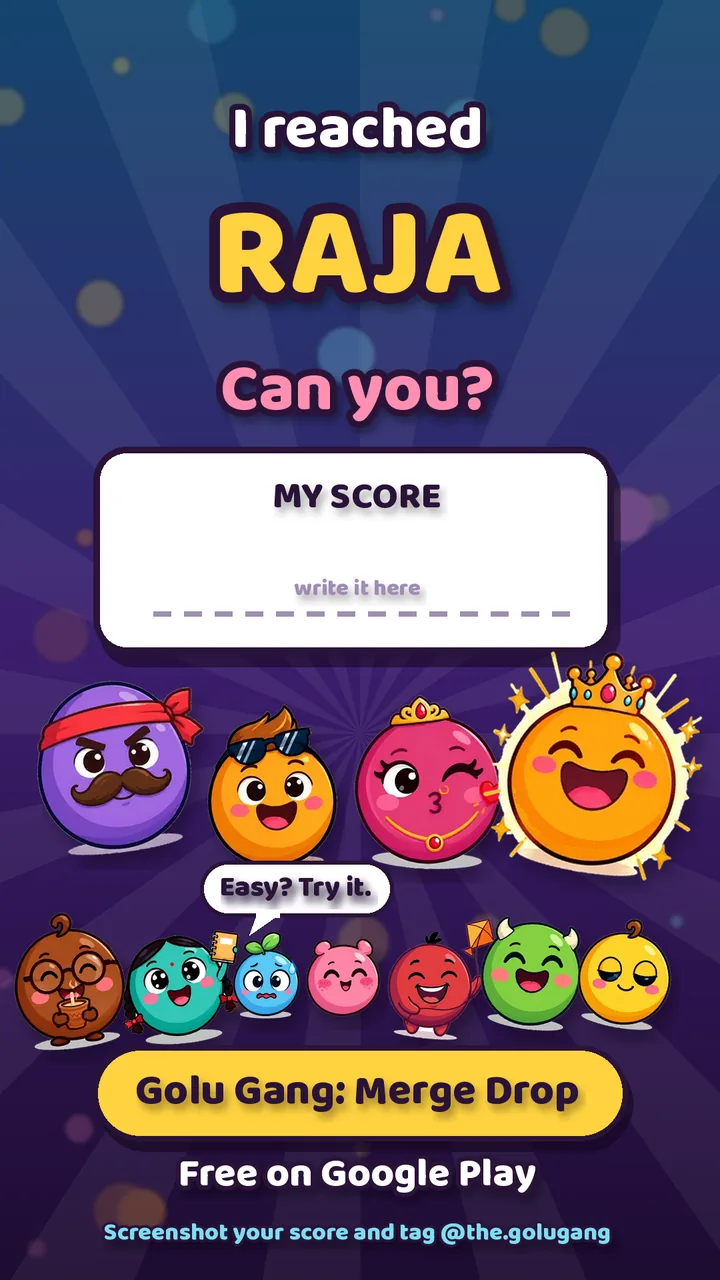 Beat my score poster