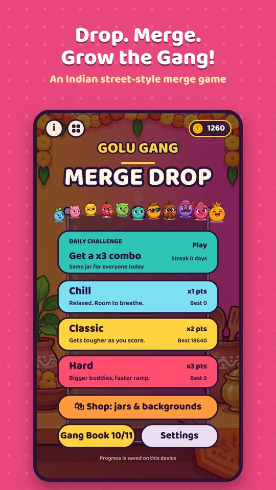 Golu Gang: Merge Drop screenshot 1